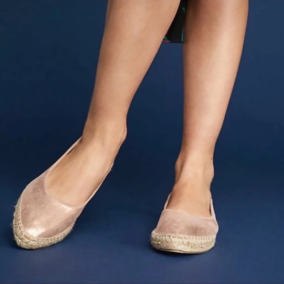 🆕NWT Matt Bernson rose gold leather espadrilles - Picture 2 of 8